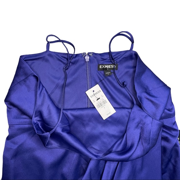 EXPRESS Silk Wrap Midi Dress - Picture 8 of 9